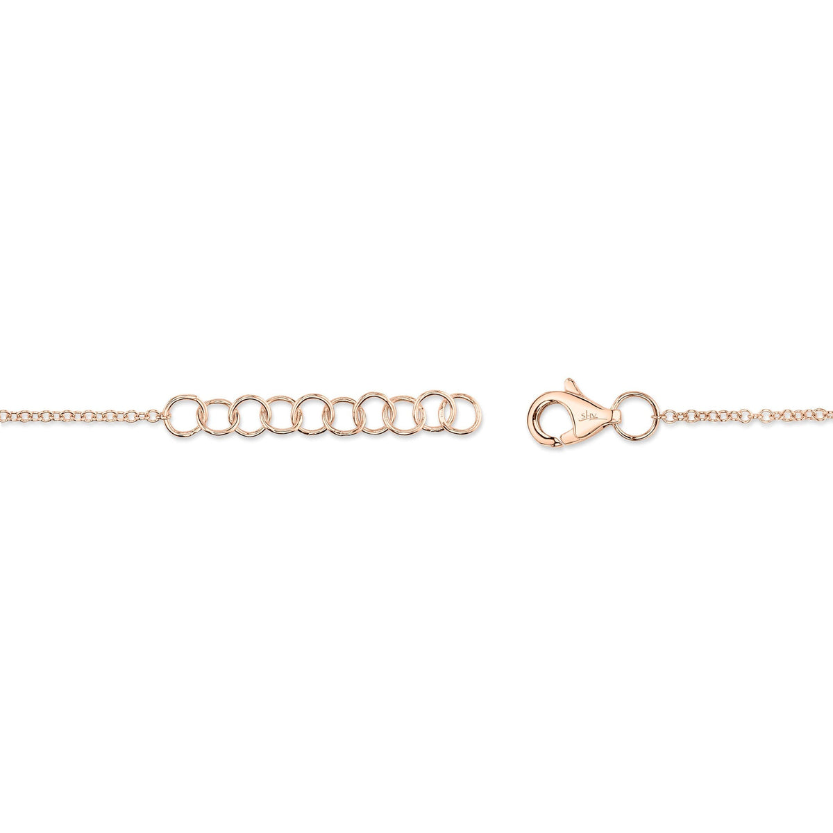 0.07CT 14K R/G DIAMOND LOVE KNOT CIRCLE  BRACELET