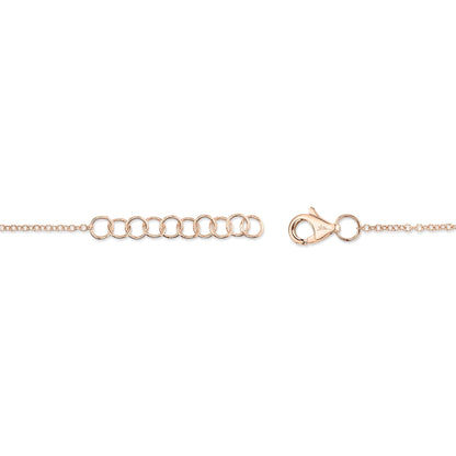 0.07CT 14K R/G DIAMOND LOVE KNOT CIRCLE  BRACELET