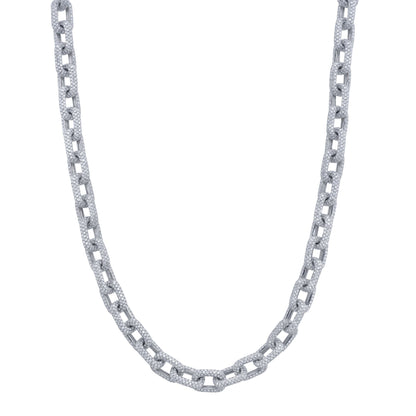 17.25CT 14K W/G DIAMOND PAVE LINK NECKLACE
