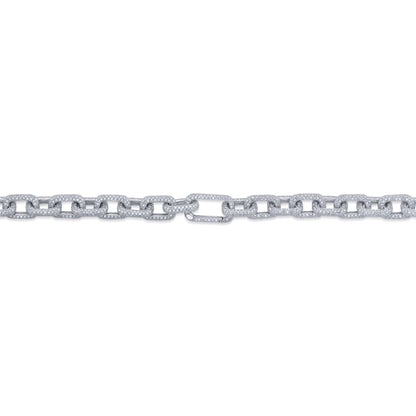 17.25CT 14K W/G DIAMOND PAVE LINK NECKLACE