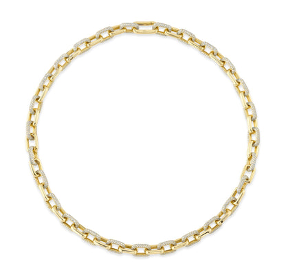 8.72CT DIAMOND PAVE LINK NECKLACE