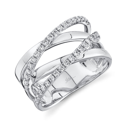 0.41CT 14K W/G DIAMOND BRIDGE RING