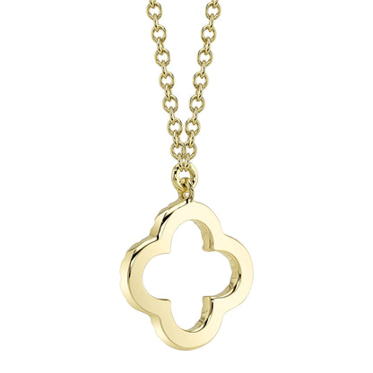 0.08CT 14K Y/G DIAMOND CLOVER NECKLACE