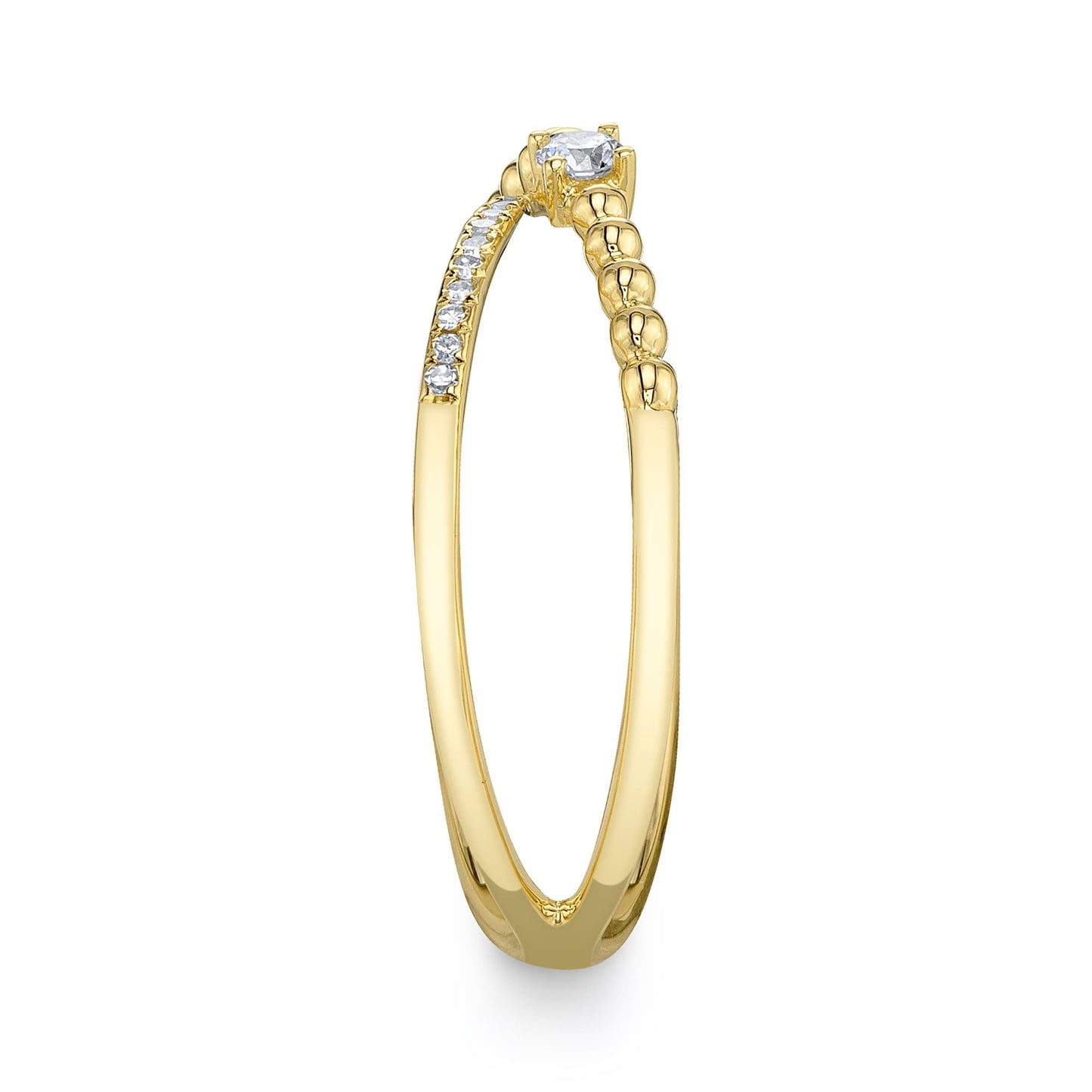 0.12CT 14K Y/G DIAMOND "X" RING