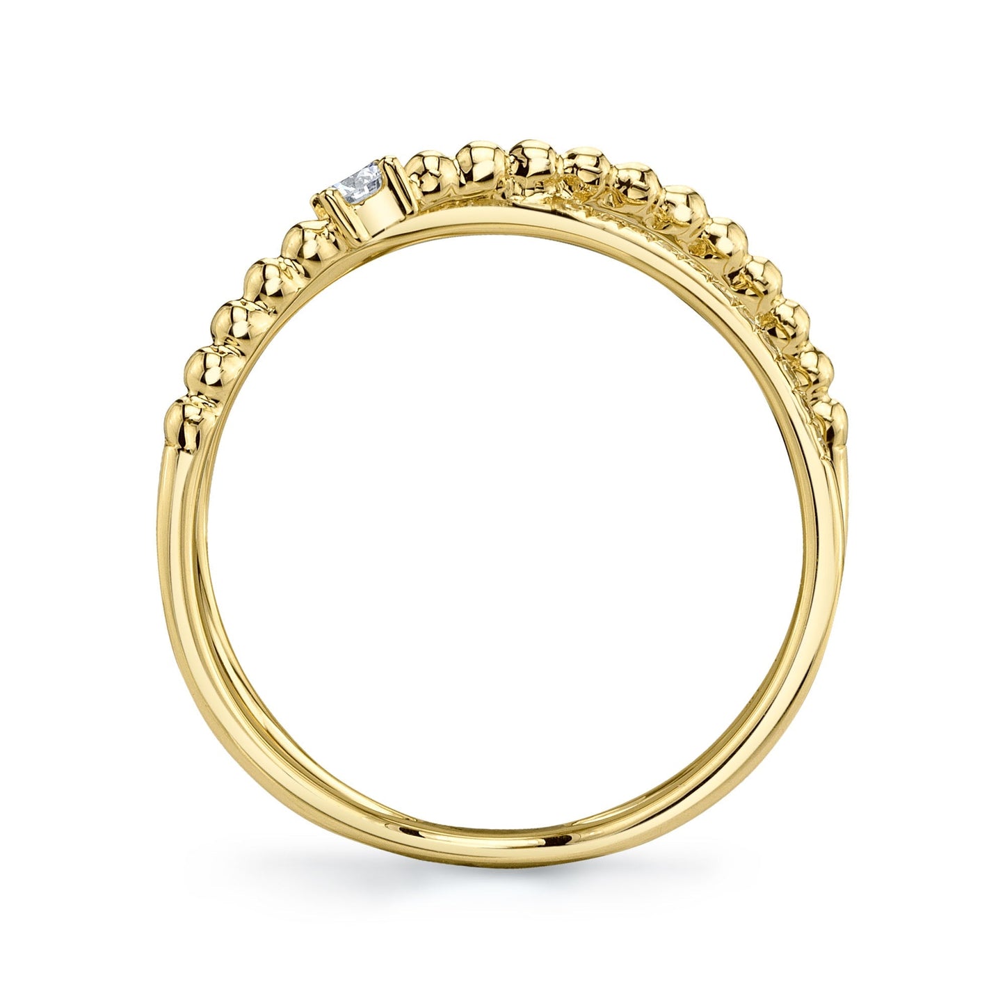 0.12CT 14K Y/G DIAMOND "X" RING