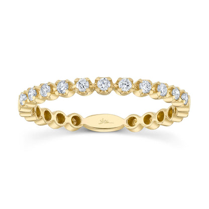 0.18CT 14K Y/G DIAMOND LADY'S BAND