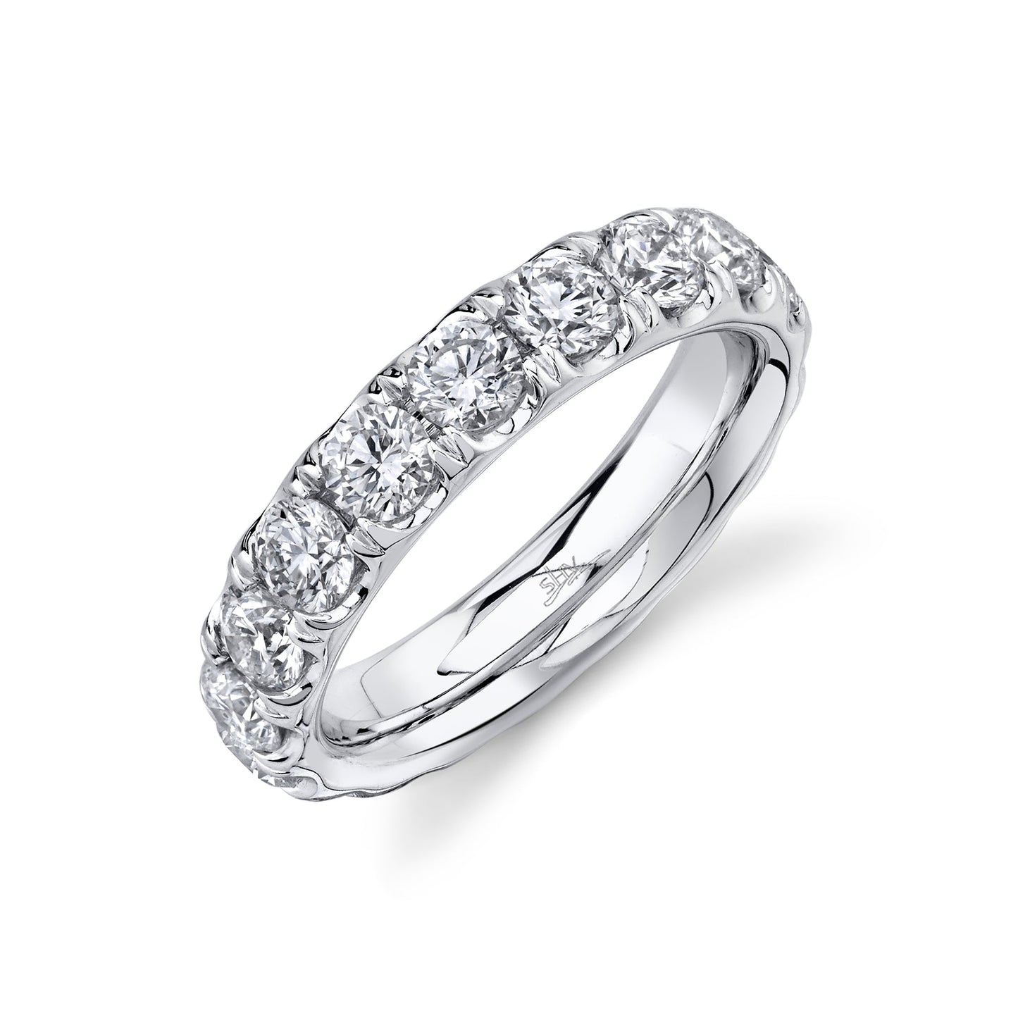 3.12CT 14K W/G DIAMOND ETERNITY BAND SZ 4.5