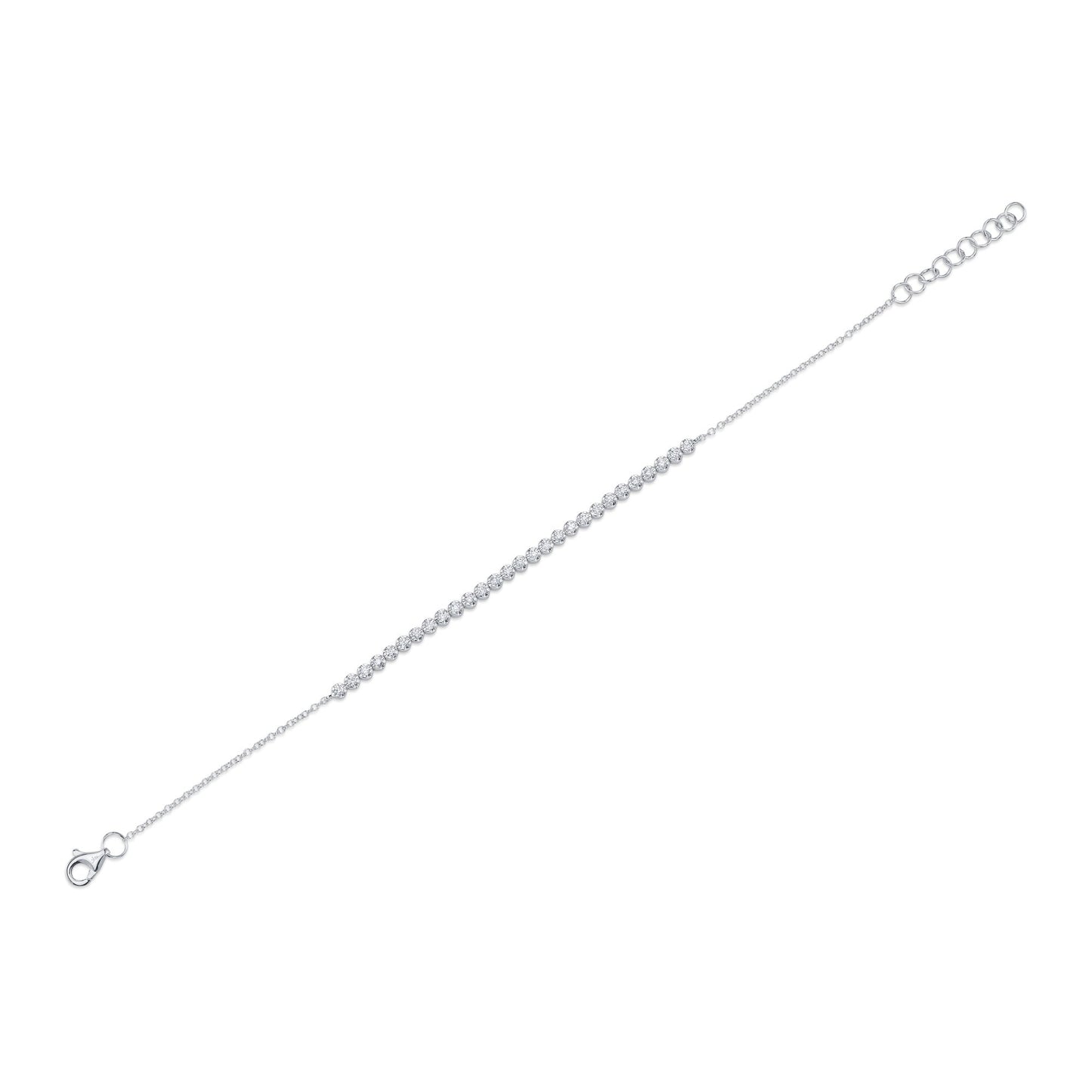 0.31CT 14K W/G DIAMOND CROWN SETTING BRACELET