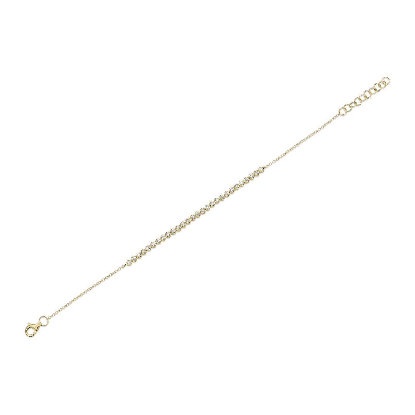 0.31CT 14K Y/G DIAMOND CROWN SETTING BRACELET