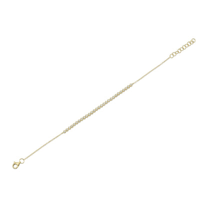 0.31CT 14K Y/G DIAMOND CROWN SETTING BRACELET
