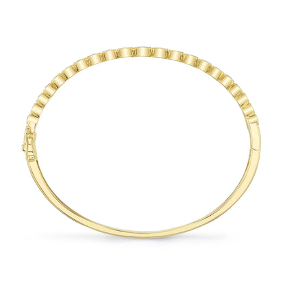 1.07CT 14K Y/G DIAMOND BEZEL BANGLE
