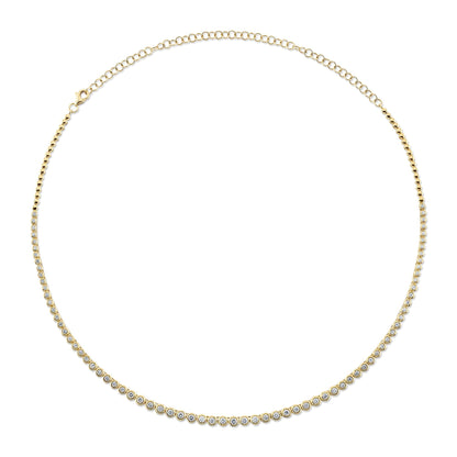2.00CT DIAMOND BEZEL TENNIS NECKLACE
