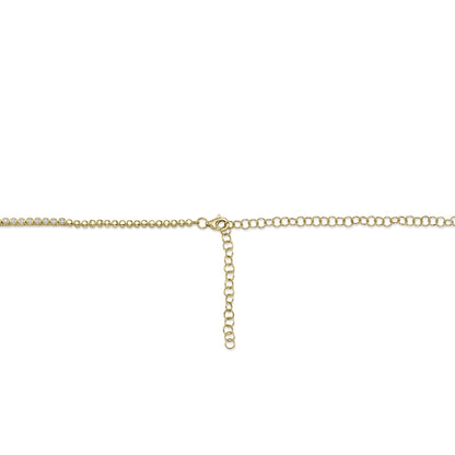 2.00CT 14K Y/G DIAMOND BEZEL TENNIS NECKLACE