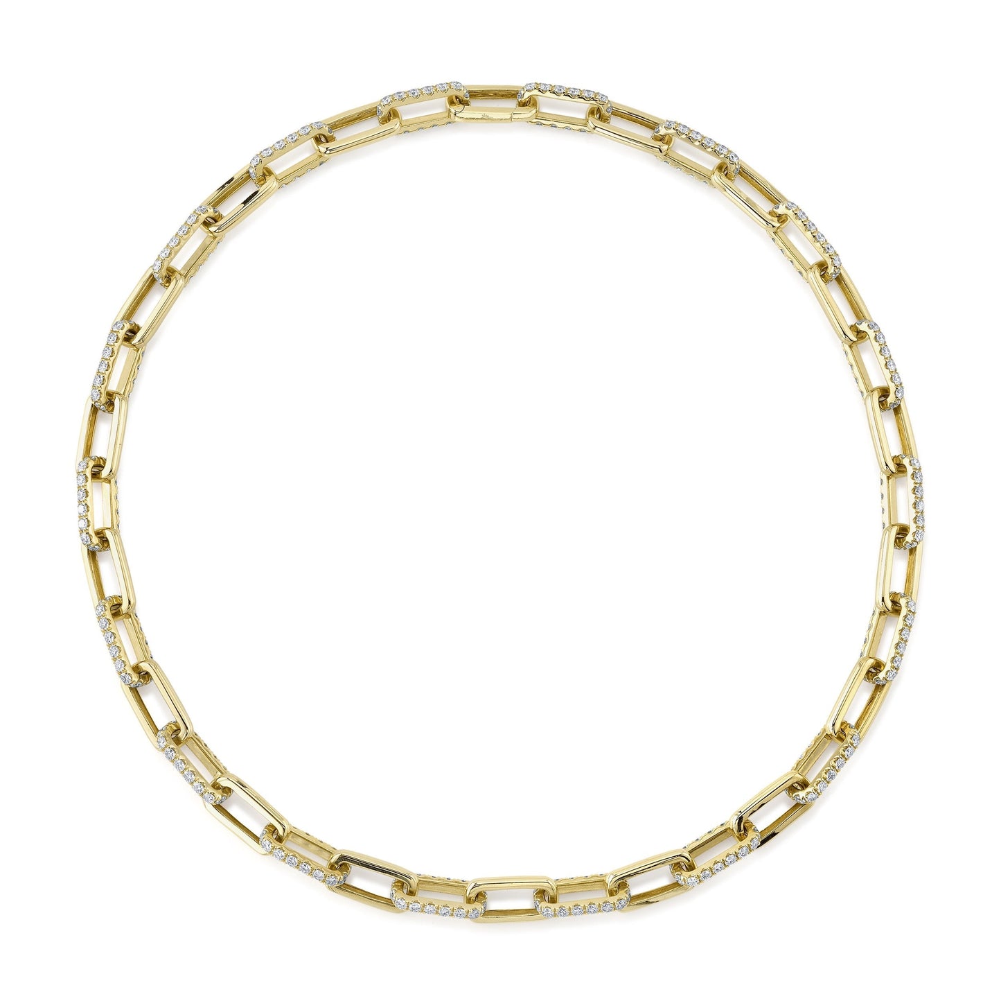 5.68CT DIAMOND PAPER CLIP LINK NECKLACE
