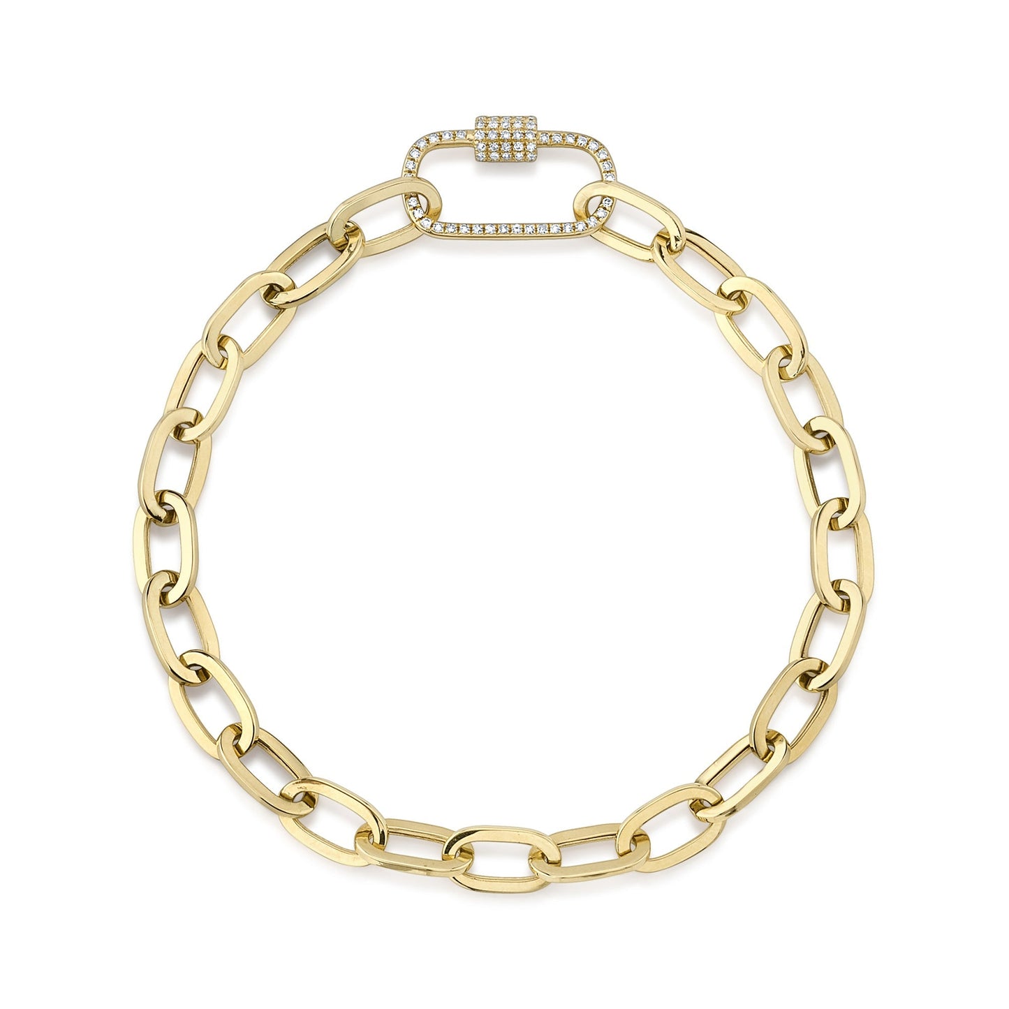 0.23CT 14K Y/G DIAMOND PAPER CLIP LINK BRACELET