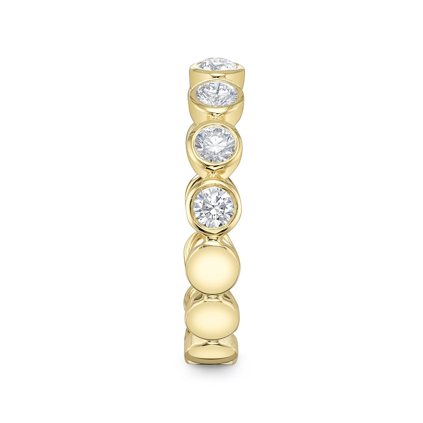 0.60CT 14K Y/G DIAMOND BEZEL BAND