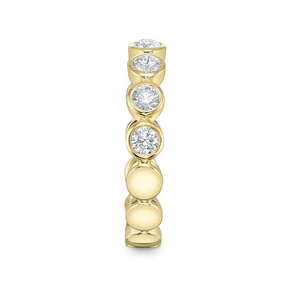 0.60CT 14K Y/G DIAMOND BEZEL BAND