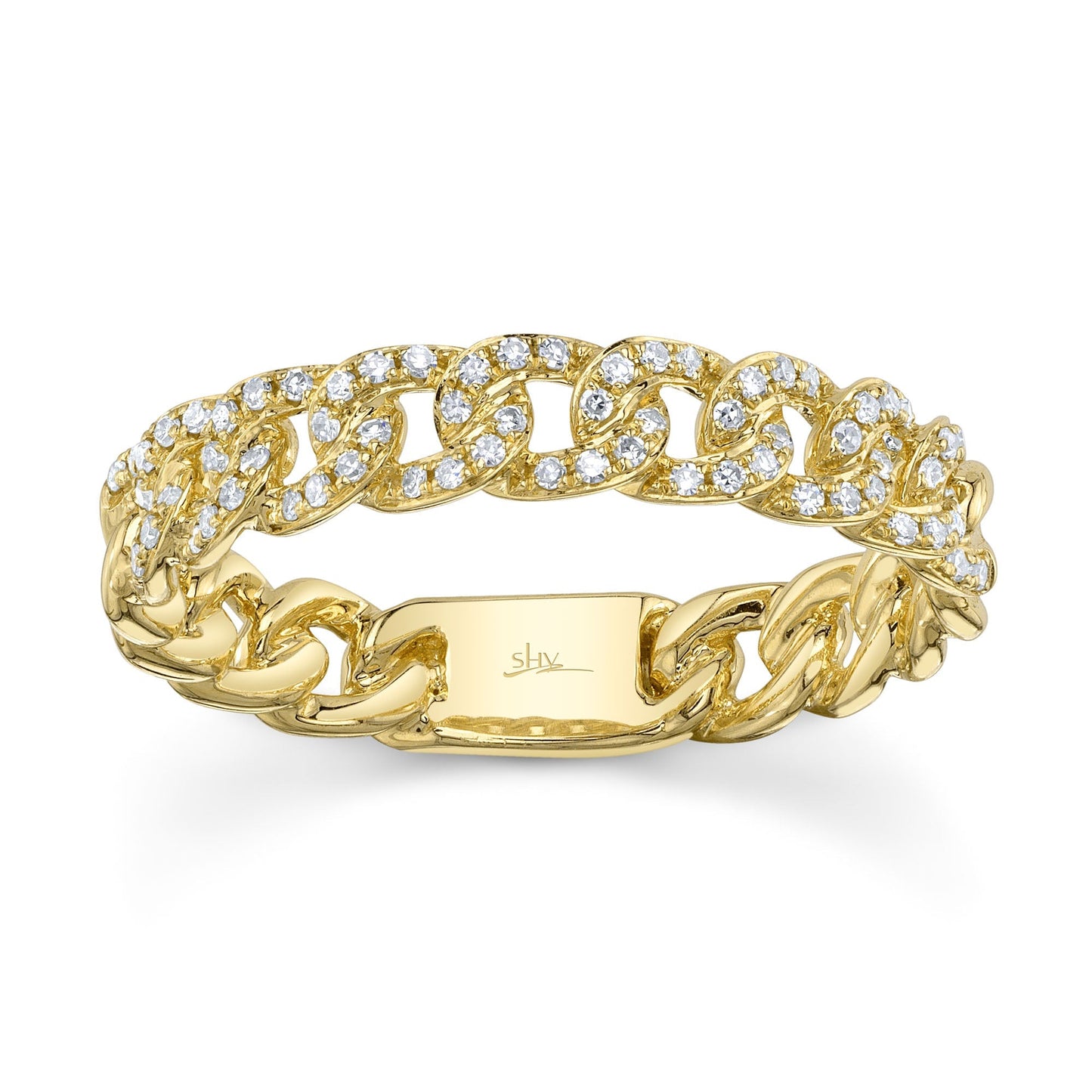 0.16CT 14K Y/G DIAMOND LINK RING