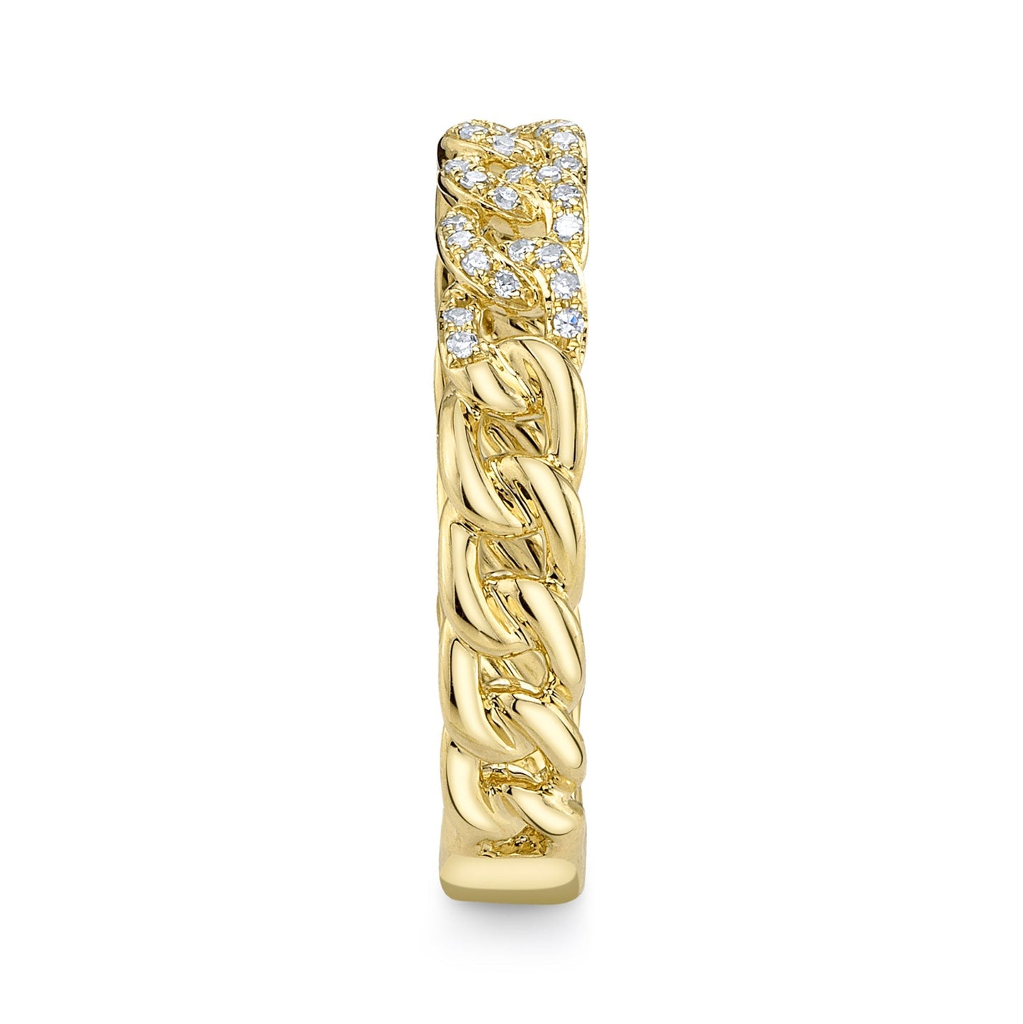 0.16CT 14K Y/G DIAMOND LINK RING
