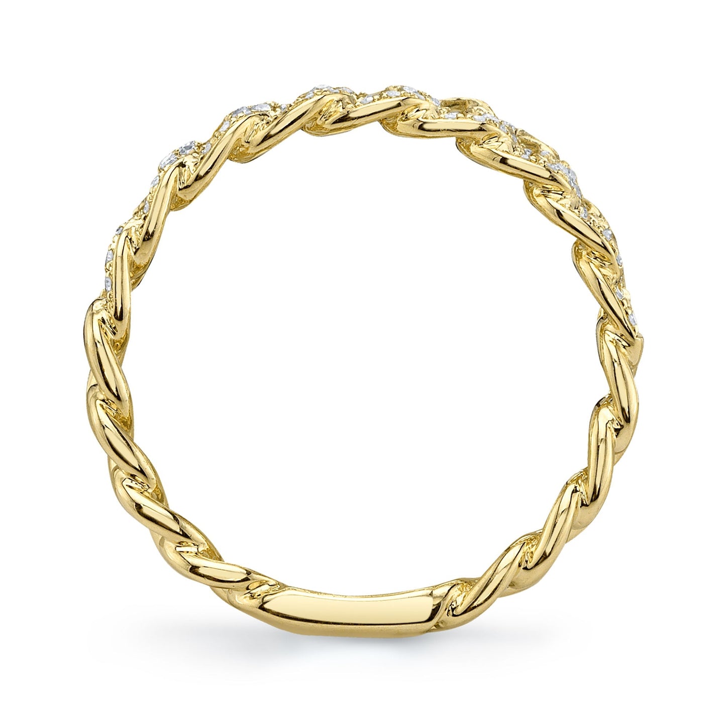 0.16CT 14K Y/G DIAMOND LINK RING
