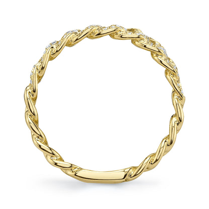 0.16CT 14K Y/G DIAMOND LINK RING