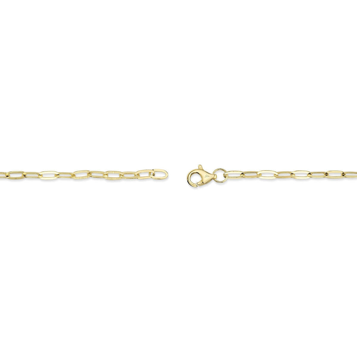 0.07CT 14K Y/G DIAMOND & CULTURED PEARL PAPER CLIP LINK BRACELET