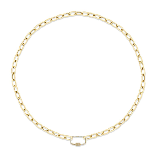 0.23CT DIAMOND PAPER CLIP LINK NECKLACE