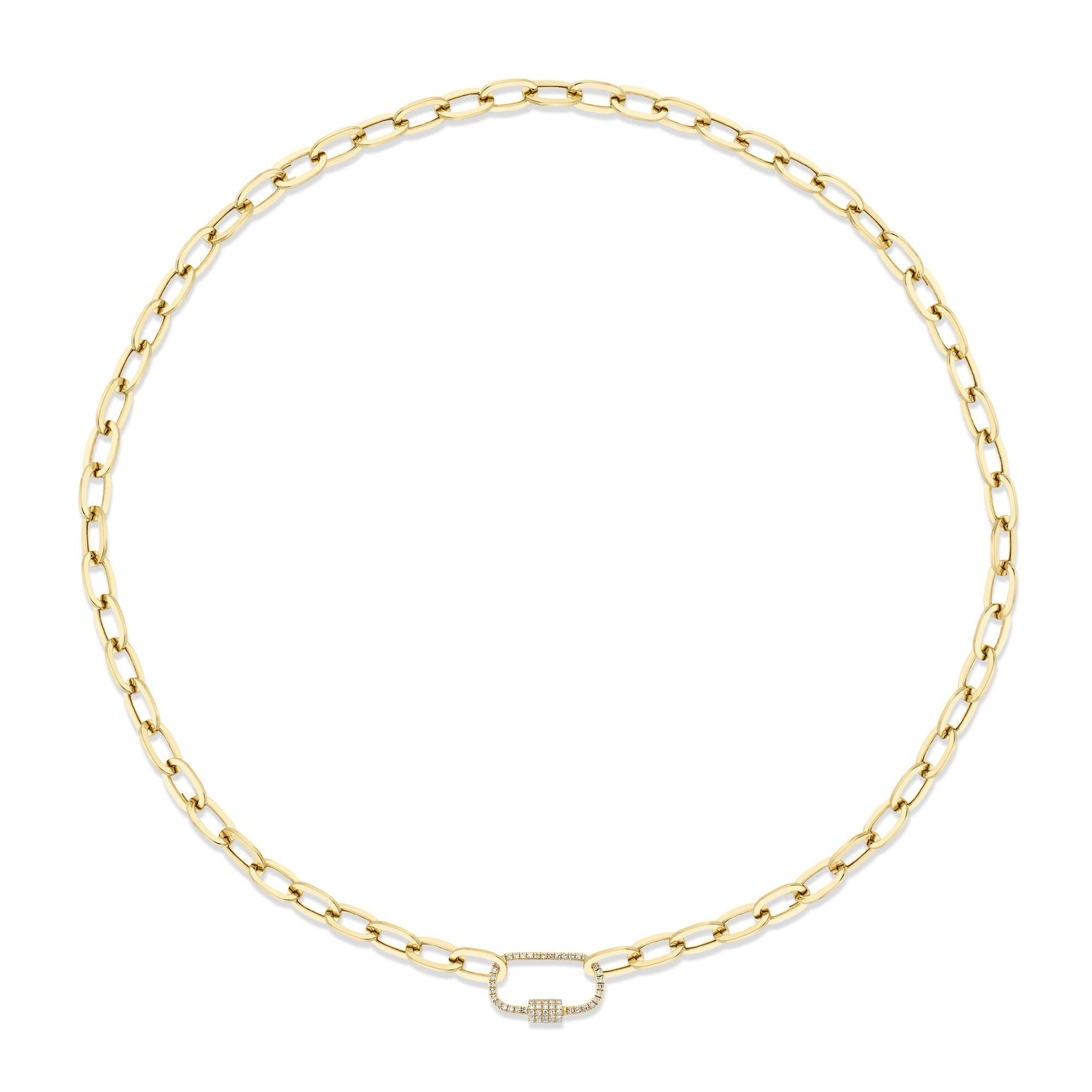 0.23CT 14K Y/G DIAMOND PAPER CLIP LINK NECKLACE