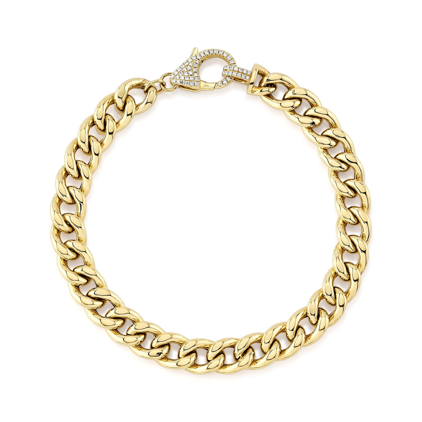 0.25CT 14K Y/G DIAMOND LINK BRACELET