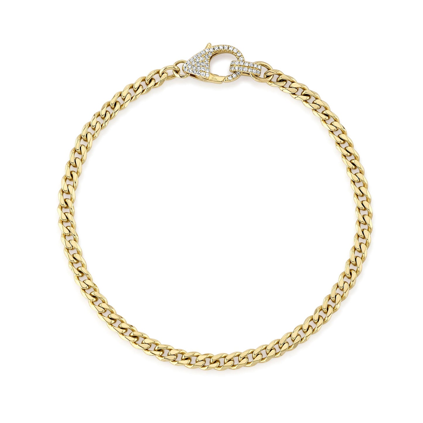0.25CT 14K Y/G DIAMOND LINK BRACELET