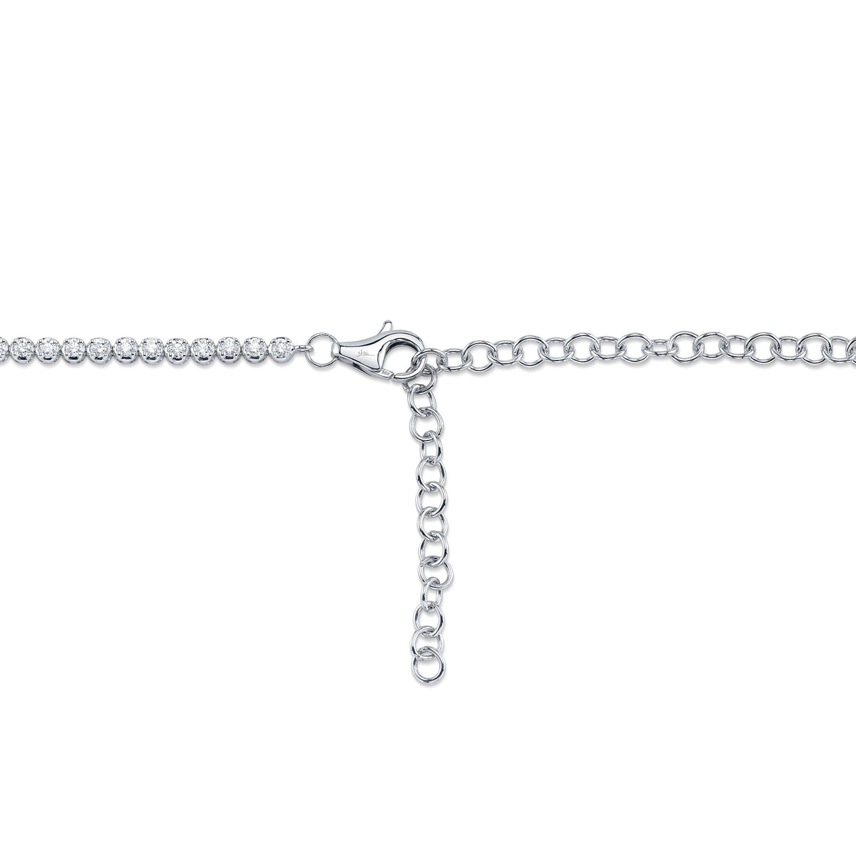 4.73CT 14K Y/G DIAMOND CROWN SETTING TENNIS NECKLACE