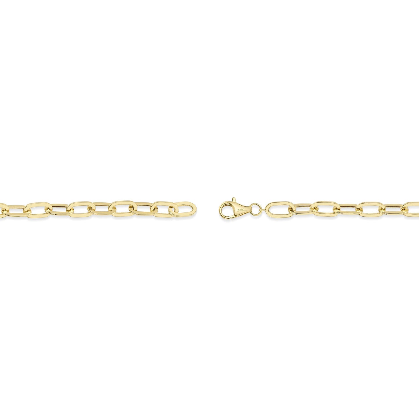0.20CT 14K Y/G DIAMOND PAPER CLIP LINK BRACELET