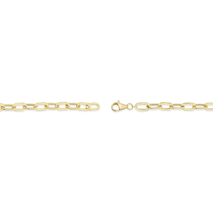 0.20CT 14K Y/G DIAMOND PAPER CLIP LINK BRACELET