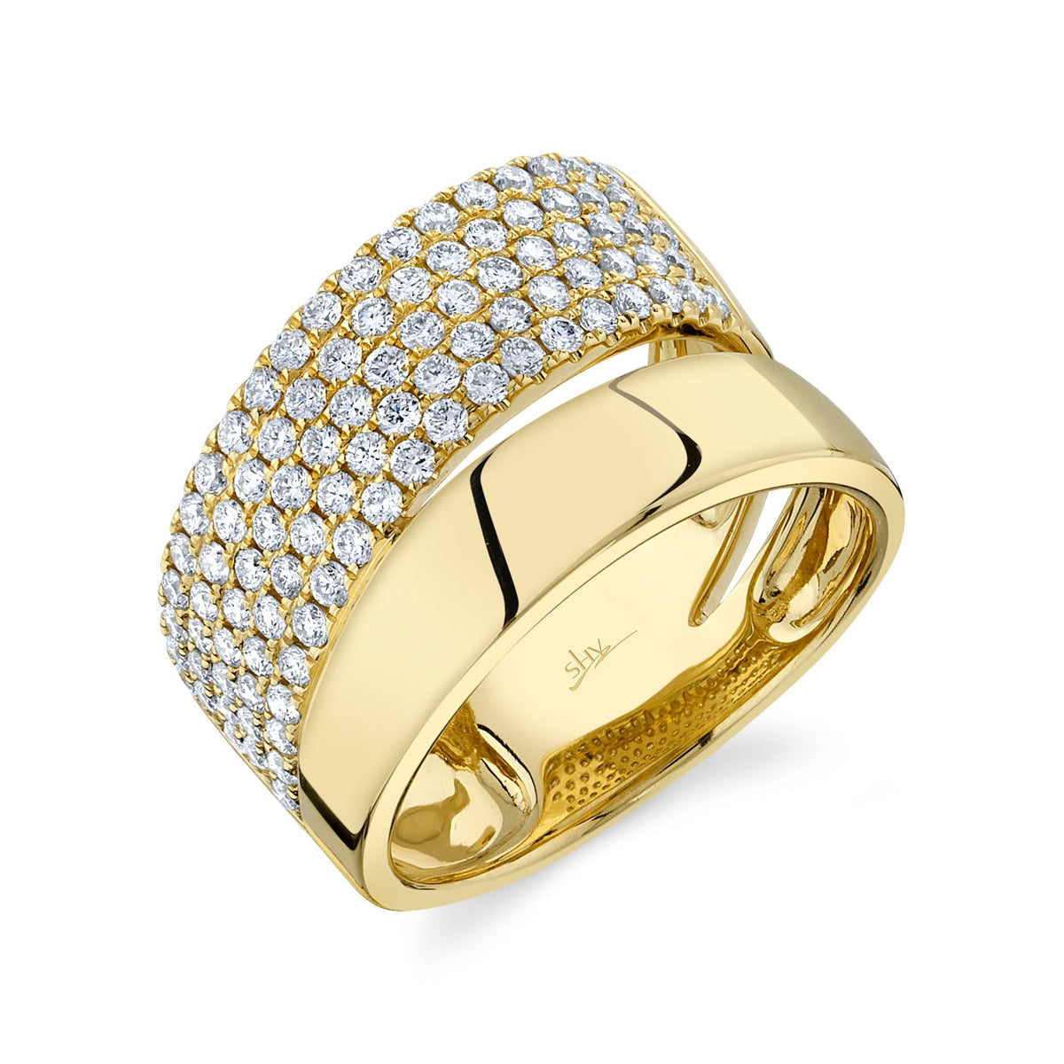1.03CT 14K Y/G DIAMOND PAVE LADY'S RING