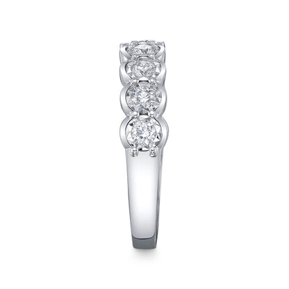 0.52CT 14K W/G DIAMOND LADY'S BAND