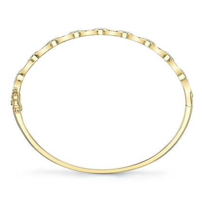 0.35CT 14K Y/G DIAMOND BANGLE