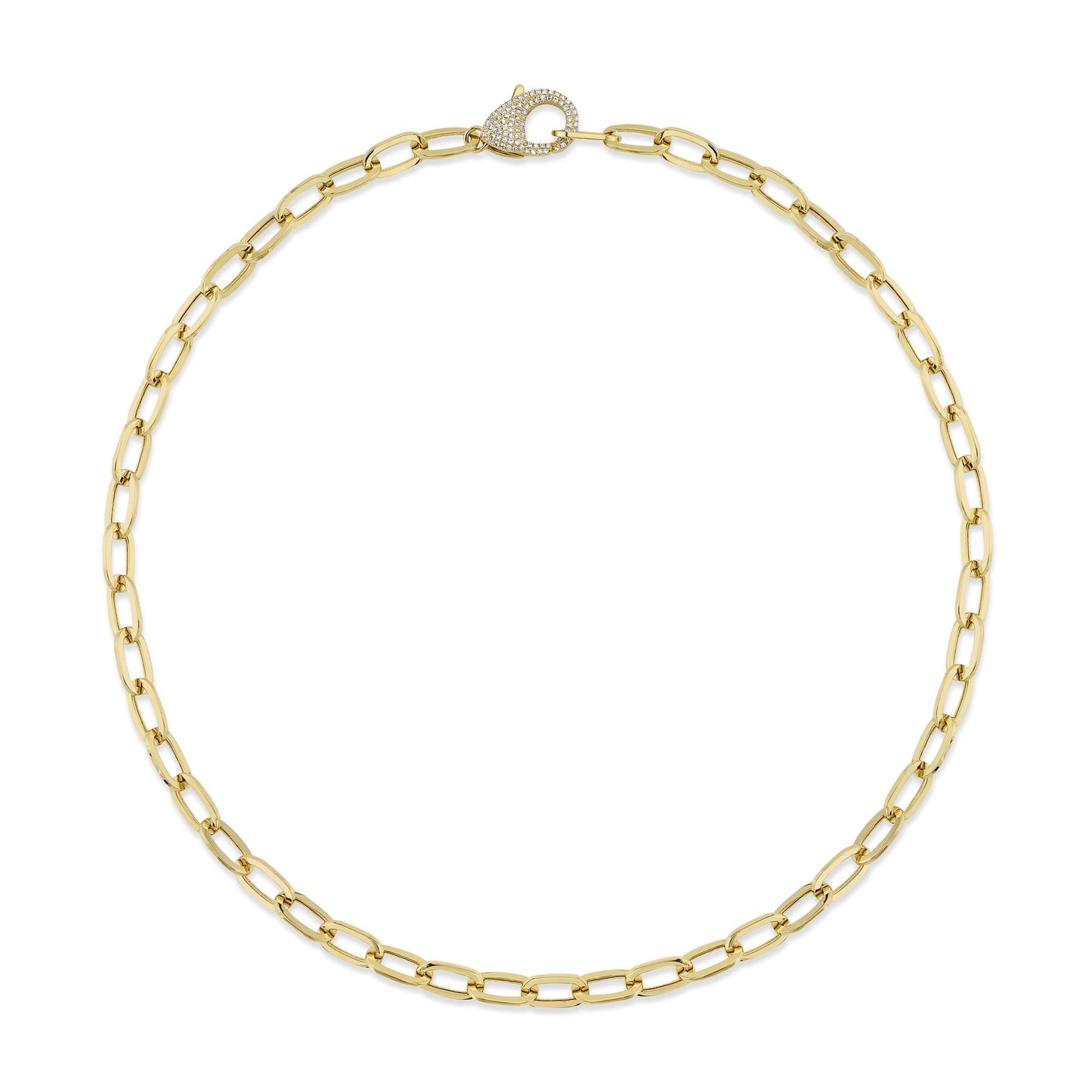 0.42CT DIAMOND PAPER CLIP LINK NECKLACE