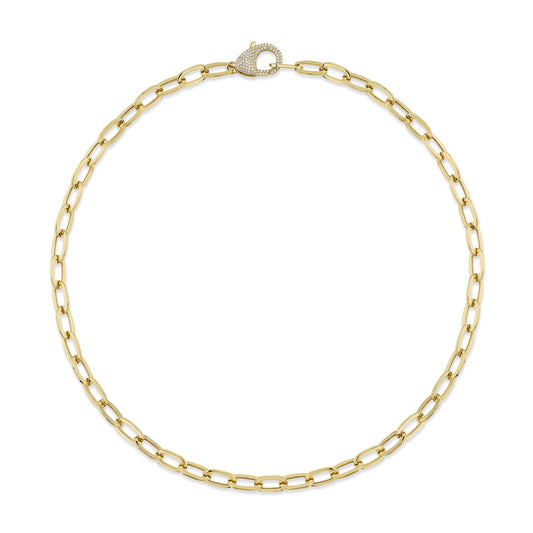 0.42CT DIAMOND PAPER CLIP LINK NECKLACE
