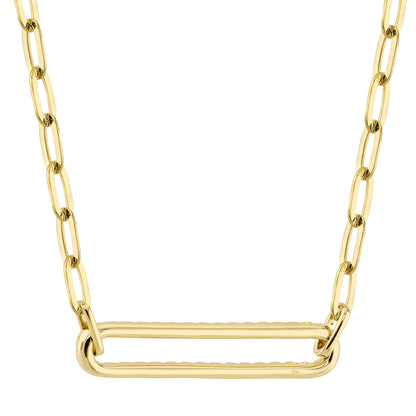0.26CT 14K Y/G DIAMOND PAPER CLIP LINK NECKLACE