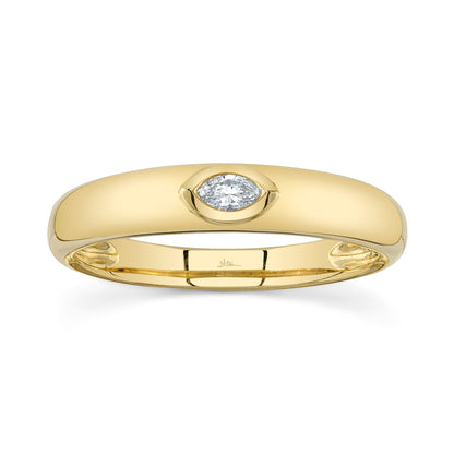 0.08CT 14K Y/G DIAMOND MARQUISE BEZEL BAND