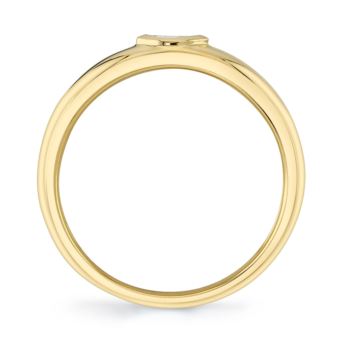 0.08CT 14K Y/G DIAMOND MARQUISE BEZEL BAND