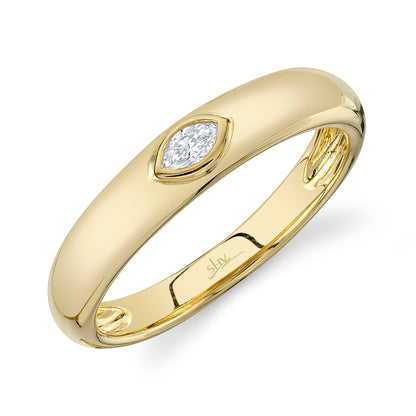 0.08CT 14K Y/G DIAMOND MARQUISE BEZEL BAND