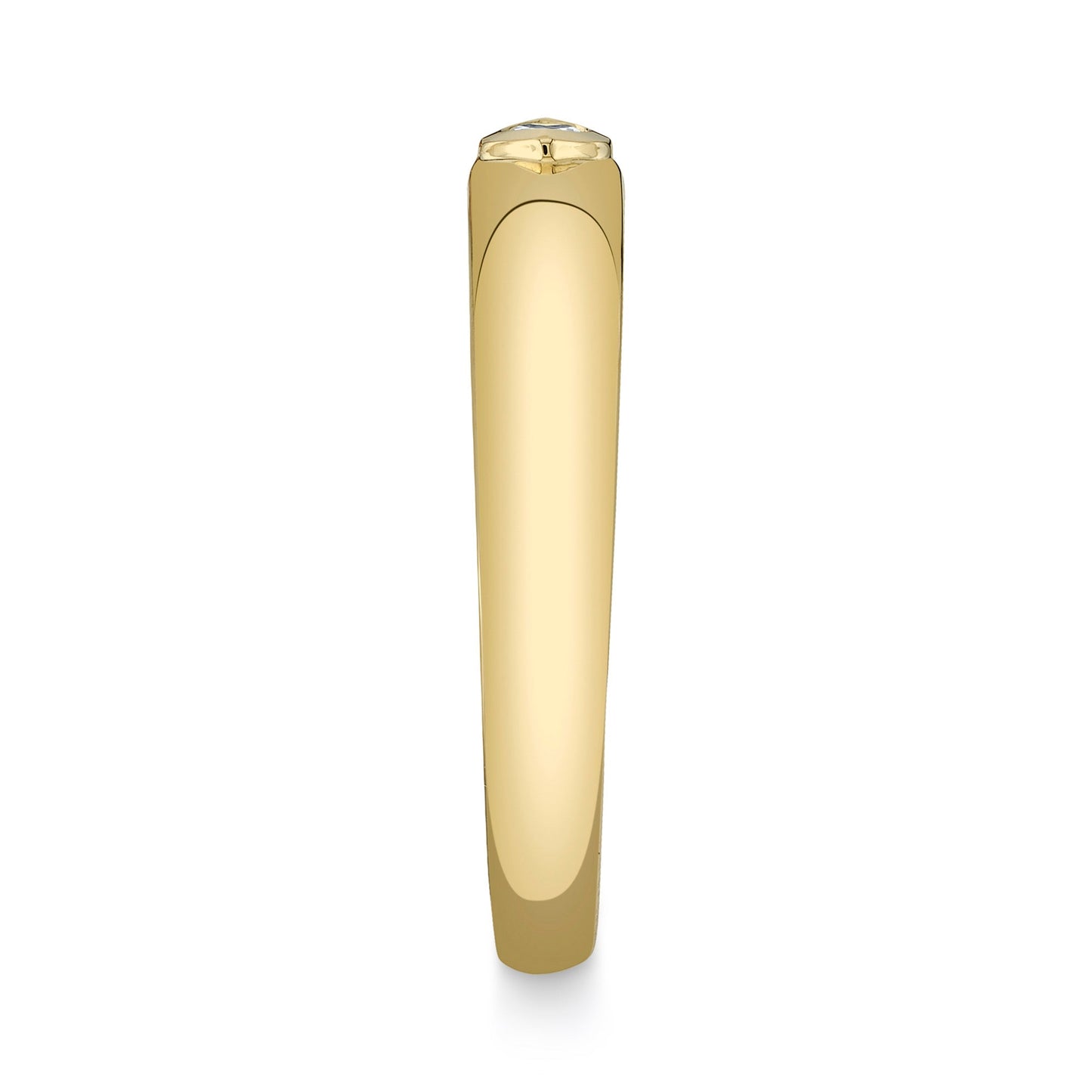 14K Yellow Gold Marquise Bezel Band