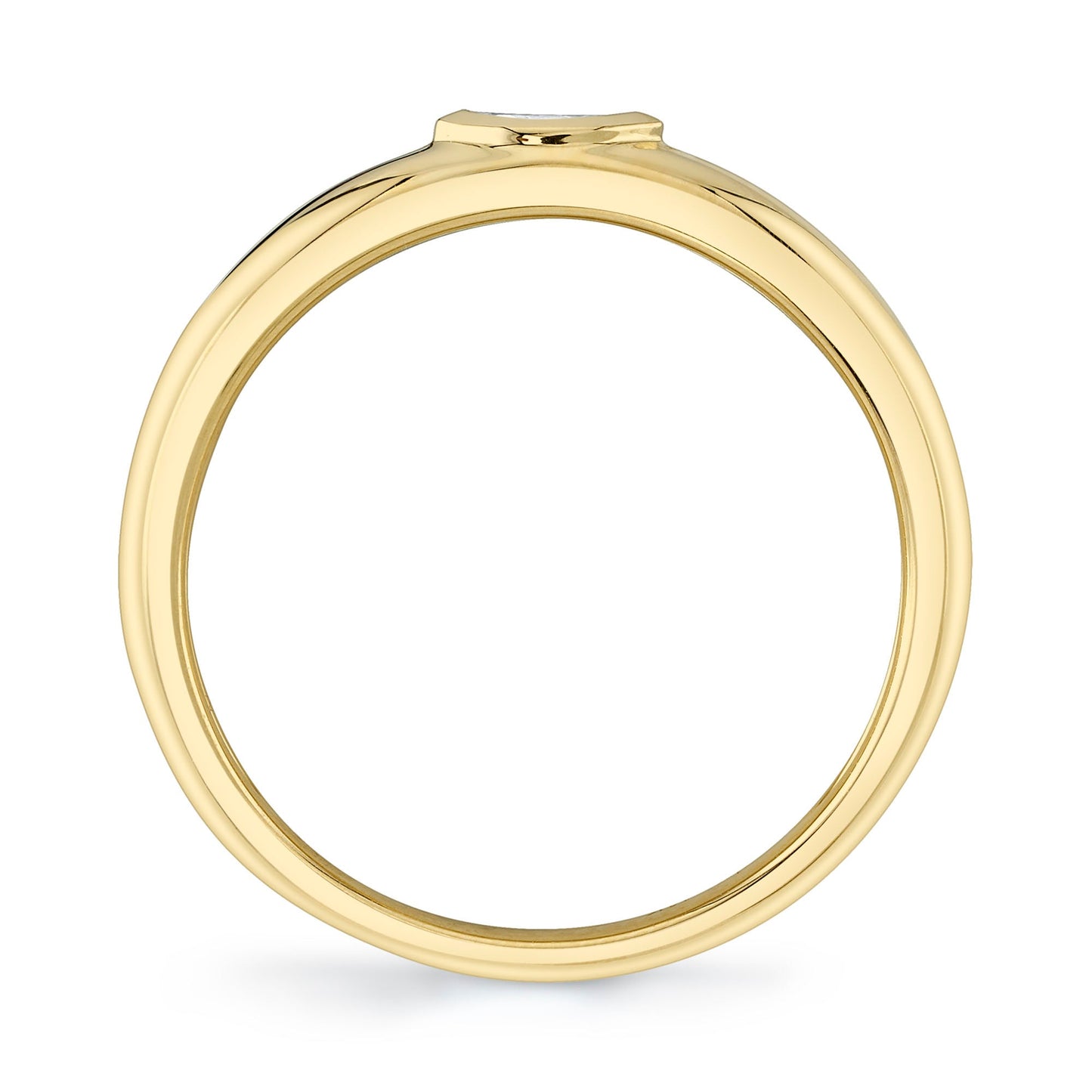 14K Yellow Gold Marquise Bezel Band