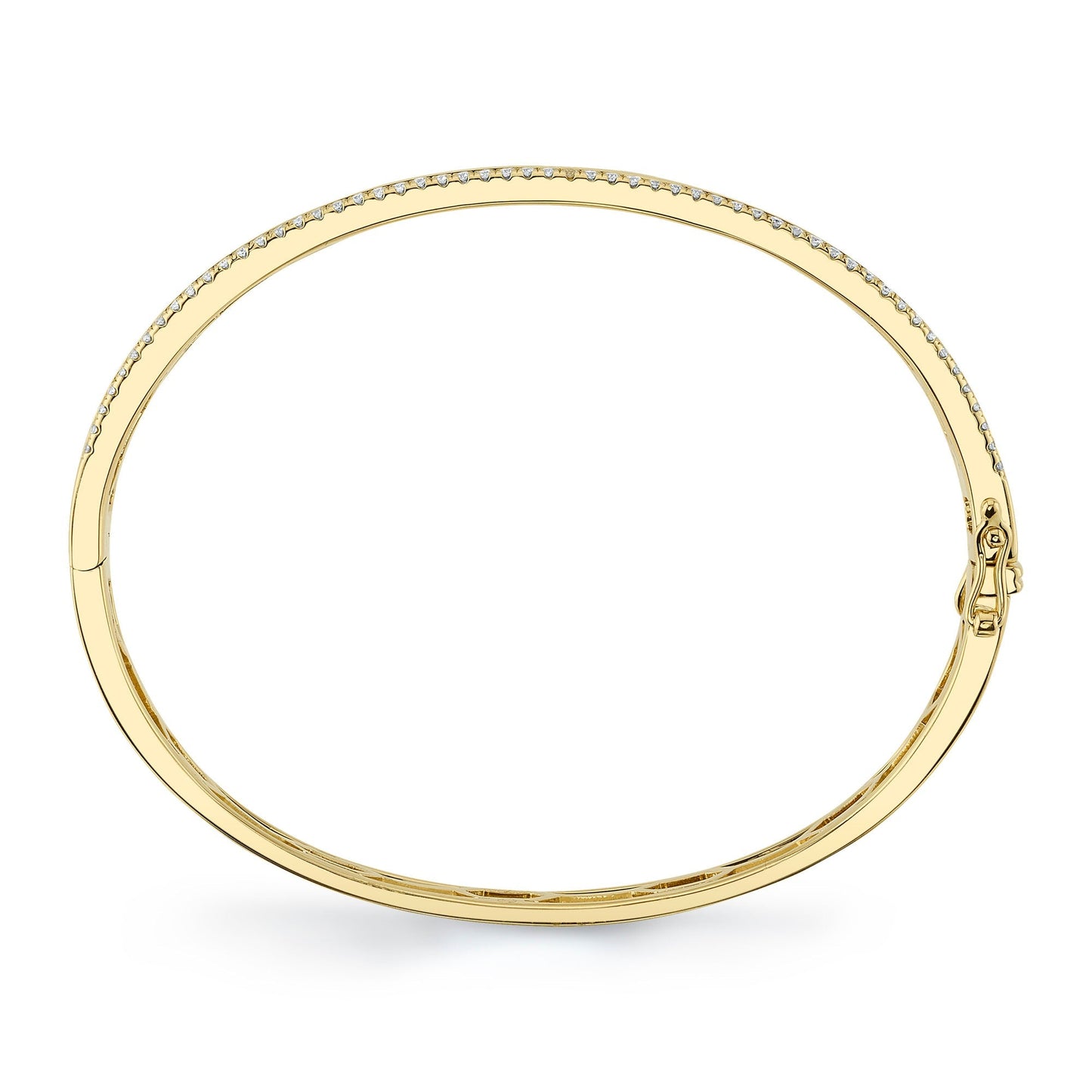 1.08CT 14K Y/G DIAMOND BAGUETTE MARQUISE BANGLE