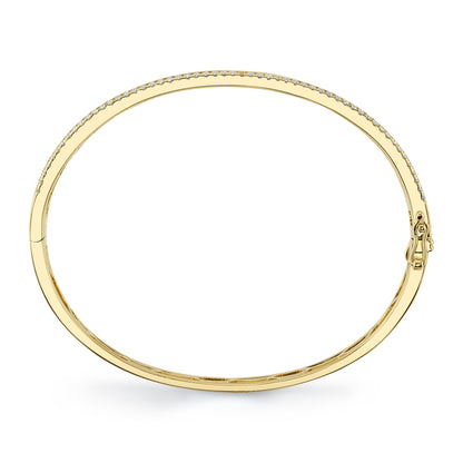 1.08CT 14K Y/G DIAMOND BAGUETTE MARQUISE BANGLE