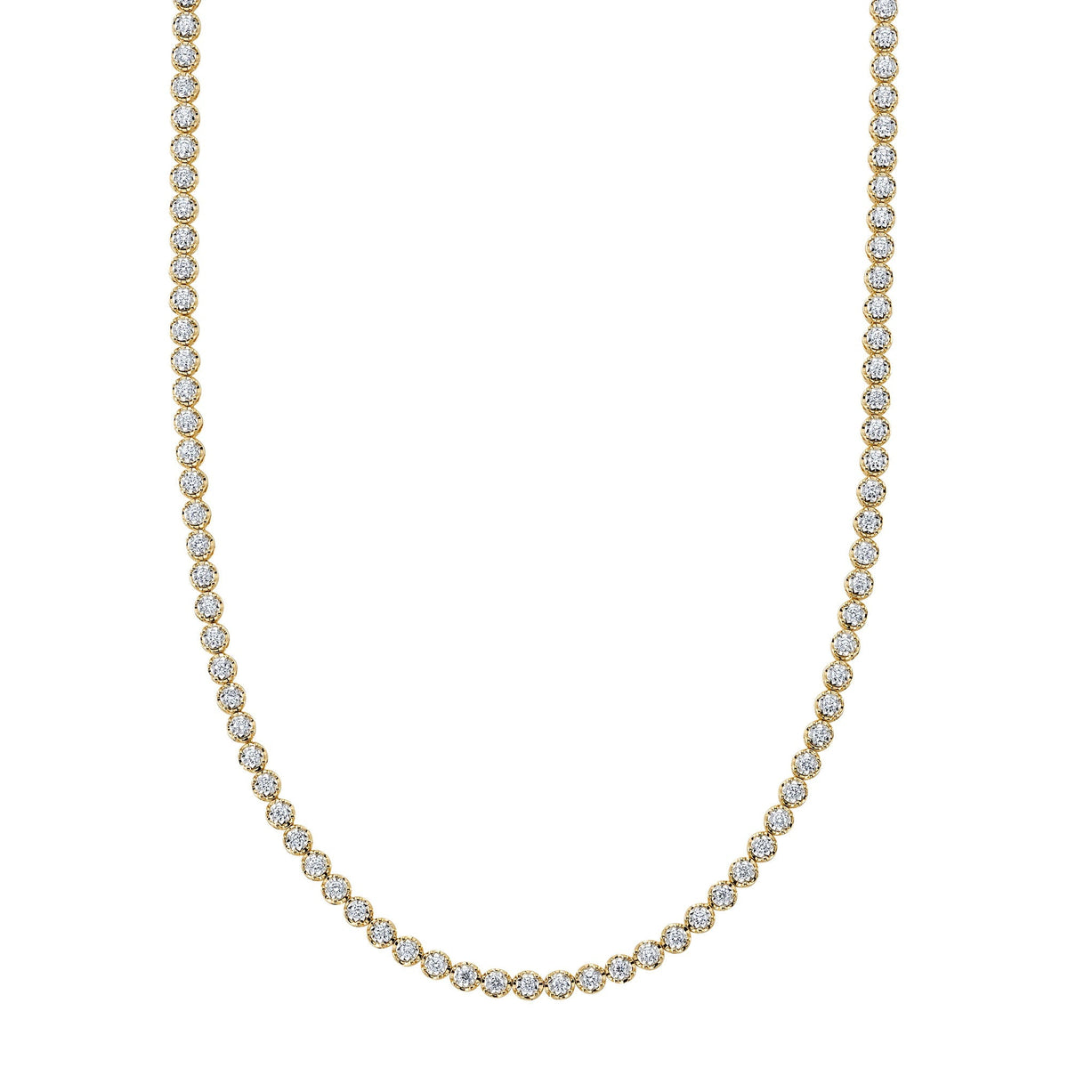 1.93CT 14K Y/G DIAMOND TENNIS NECKLACE