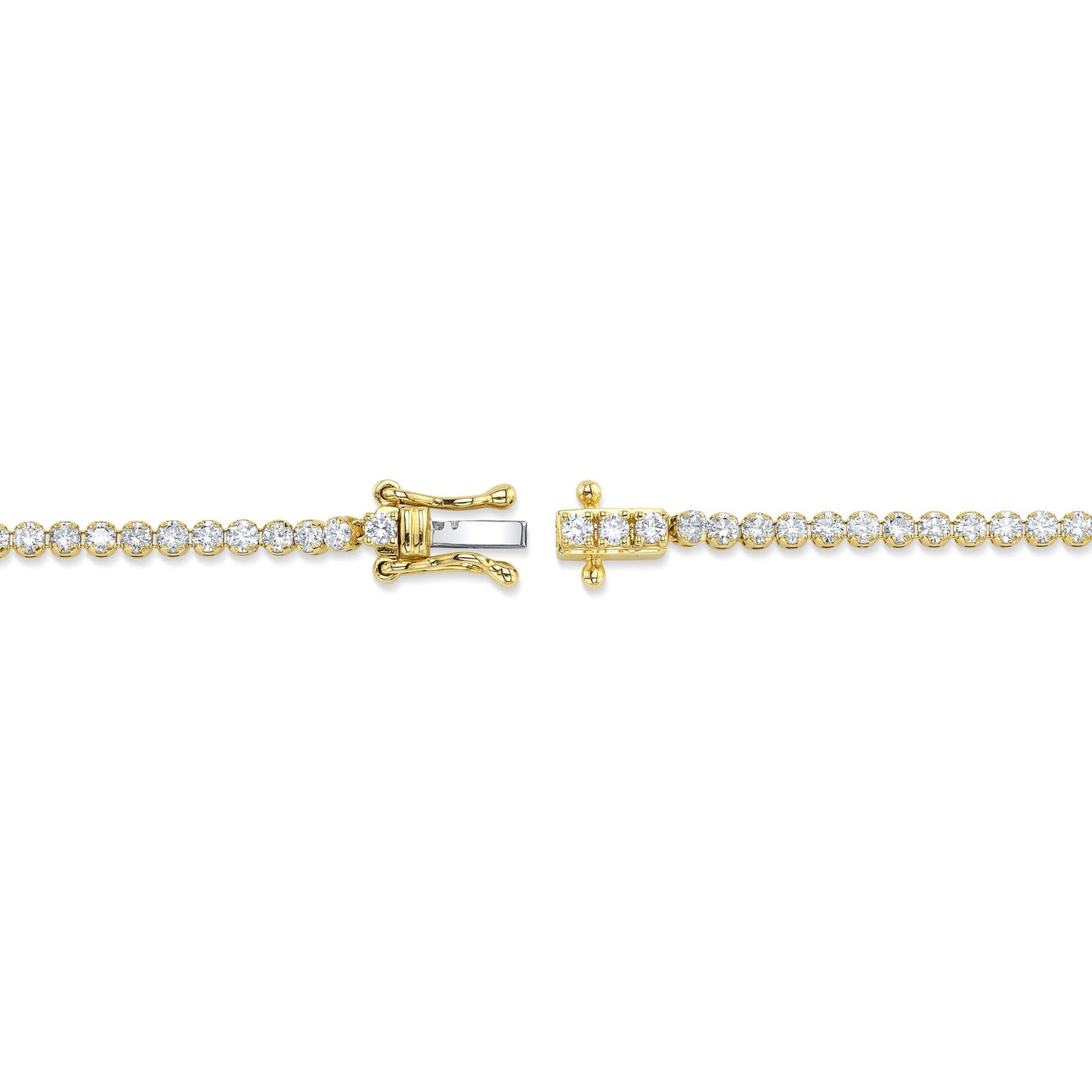 1.91CT 14K Y/G DIAMOND TENNIS BRACELET