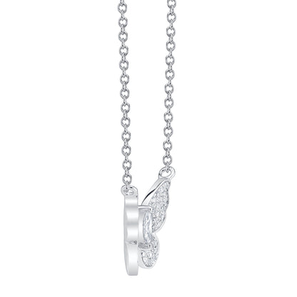 0.23CT 14K W/G DIAMOND MARQUISE BUTTERFLY NECKLACE