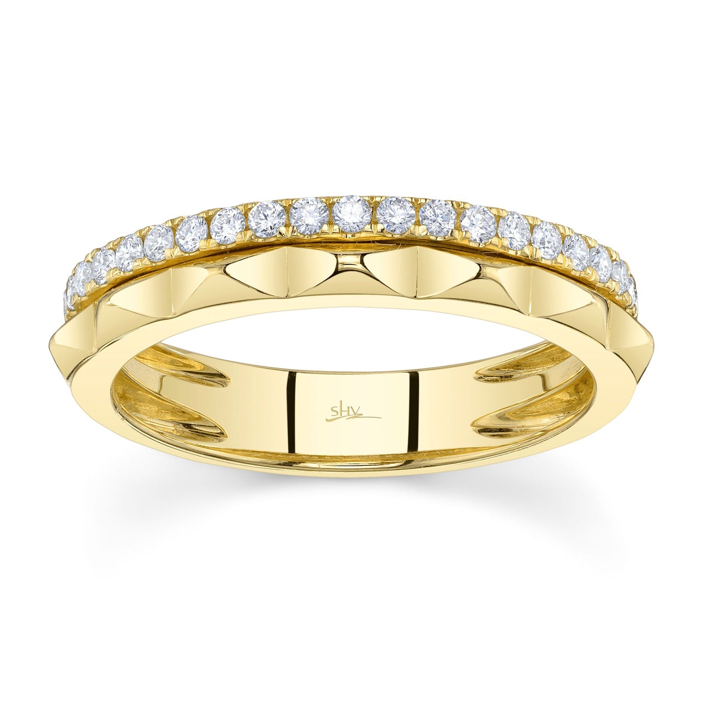 0.26CT 14K Y/G DIAMOND LADY'S BAND